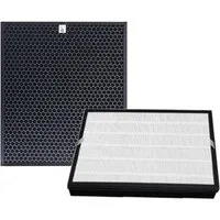 Trade-Shop Filter-Set passend für Philips AC2882/10, AC2887/10, AC2889/10, AC3829/10, Zubehör für Philips FY2422/30, FY2420/30 / Ersatz für Luftreiniger, Luftwäscher, Set bestehend aus HEPA-Filter und Aktivkohlefilter