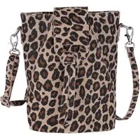 MIRROSI Umhängetasche Damen Crossbody Bag, Echtleder Made In Italy, 14,5x19x6cm