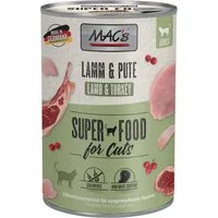 MAC'S Lamm & Pute 400 g - 6 Stück, Nahrungsergänzungsmittel für: Katze