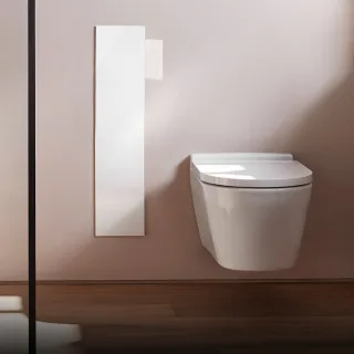 emco WC-Modul asis pure mit Glasfront Türanschlag links, Unterputz, 1-türig 730 mm, weiss, 975527410 975527410