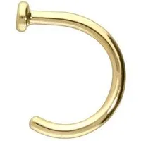 PIERCINGLINE Nasenpiercing 14/18 Karat Gold Nasenring offen PLATTE (Nasenstecker, 1-tlg)