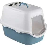 Kerbl Katzentoilette Kerbl CATHY F Katzentoilettenhaus mit Türe+Filter blau 56x40x40 cm 816