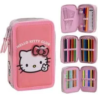 Hello Kitty Federmäppchen gefüllt – Schuletui & Stiftebox mit Zubehör für Kinder, (24-tlg)