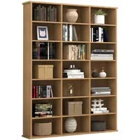 VCM Standregal Holz CD DVD Standregal Bücherregal Regal Megosa M, 1-tlg., VCM Standregal Megosa 136x105x19 cm Holzwerkstoff