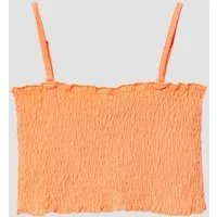 s.Oliver Muskelshirt T-Shirt Gesmoktes Crop-Top mit abnehmbaren Spaghettiträgern