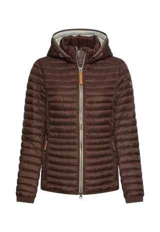 camel active - Winddichte Jacke mit seitlichem Strick-Einsatz brown - Gr. - 40