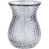 Levandeo® Dekovase, Retro Vase Grau Glas Blumenvase Dekovase Glasvase Blumendeko