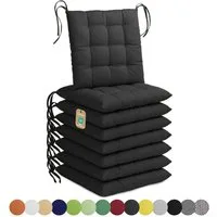 Lavea Stuhlkissen Lavea® Sitzkissen & Stuhlkissen 40x40 cm – 4er/8er Set, 40x40x3 cm, mit Stoffbändern, Indoor & Outdoor, für Garten & Balkon