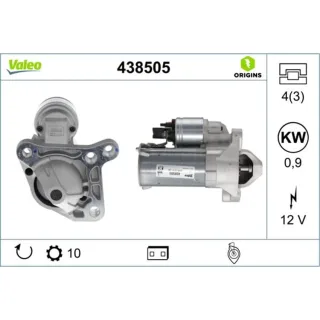 Valeo Anlasser 0,9 kW Nissan Opel Renault 438505
