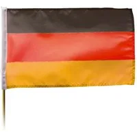 elasto Flagge Fanartikel Deutschland Fahne mit Holzstab, Fußball EM 2024 Fanartikel