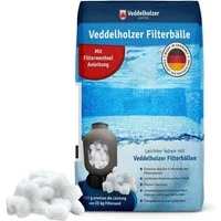 Veddelholzer Filterbälle Pool Filterbälle ersetzt 25kg Filtersand Quarzsand Poolzubehör, für Sandfilteranlagen, 0.32 kg, (aus Deutschland Poolzubehör Poolreiniger Sandfilteranlage), Fängt Schmutz auf