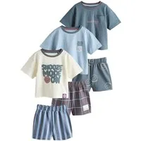 Next Pyjama Kurze Schlafanzüge, 3er-Pack (6 tlg)