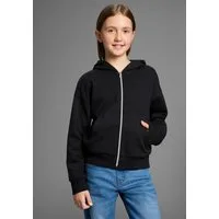 KIDSWORLD Kapuzensweatjacke Lässige Sweatjacke mit kleinem Logo Lockere Form