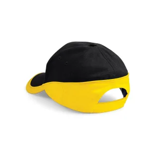 Beechfield - "Teamwear Competition" Kappe (Schwarz/Gelb)
