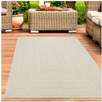 Carpetia Outdoorteppich In- & Outdoorteppich Jute-Look, rechteckig, Höhe: 5 mm, robuste Struktur wetterfest & pflegeleicht