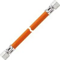 Mitteldruck-Schlauchleitung Gas, 1,5 Meter orange, bis 10 bar, Gummi mit Textileinlage
