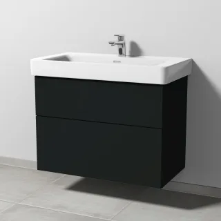 Sanipa 3way Waschtischunterbau zu Laufen Pro S Waschtisch mit 2 Auszügen, Vulkan-Matt SP7691V