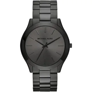 Michael Kors Slim Runway MK8507 44mm Schwarze ionenplattierte Edelstahl Damenarmbanduhr