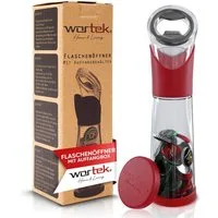 wortek Flaschenöffner Getränkeöffner mit Auffangbehälter Bieröffner (Set, 2-tlg), Geschenk für Männer und Bierliebhaber Biergeschenk