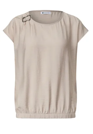 Street One - Shirt-Bluse mit Schnalle beige - Gr. - 42