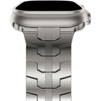 SmartUP Smartwatch-Armband für Apple Watch 11-1 / SE Ultra Titan Metall Edelstahl Ersatz 38-49mm, kompatibel mit allen Apple Watch Modellen, rostfreier Edelstahl