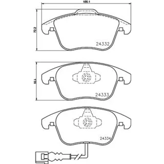 Hella Bremsbel?ge vorne Audi Q3 Seat Alhambra VW Sharan Tiguan