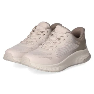 Skechers Slip Ins Sneaker STAPLE LOOK BOBS SQUAD 4 Taupe - Gr. 37 -  Textil