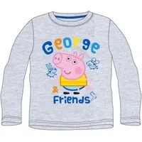 Peppa Pig T-Shirt Peppa Pig Langarm-Shirt, George-Motiv, Grün & Grau, Gr. 92–116
