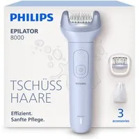 Philips Epilierer Series 8000 BRE708/00, Aufsätze: 2 St., nass und trocken verwendbar, mit 2 Geschwindigkeitsstufen