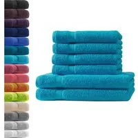 Hometex Premium Textiles Handtuch in Premium Qualität 500 g/m², Feinster Frottier-Stoff 100% Baumwolle, 2x Duschtuch + 4x Handtuch, weich, saugfähig, extra schwer & flauschig