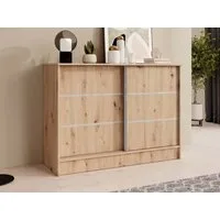 Beautysofa Kommode MIRELA mit 2 Schiebetüren (in 100 cm, 120 cm oder 160 cm, verschiedene Farben), mit dekorativen Sprossen
