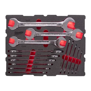 Milwaukee Doppel-Maulschlüssel Einlage 14-teilige Einlage für PACKOUT Koffer mit Schubladen - 4932501874