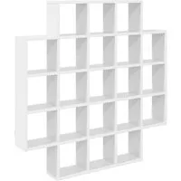 vidaXL Regal Wandregal Weiß 100 x 13 x 100 cm Holzwerkstoff, 1-tlg.