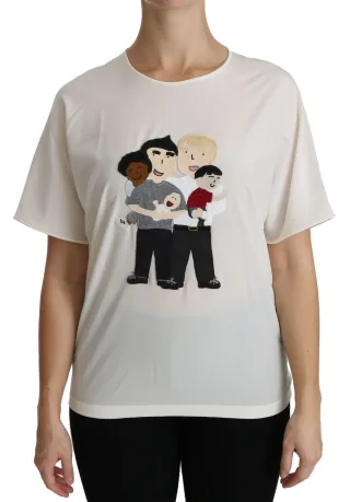 Dolce Gabbana Familienapplikation T-Shirt Tsh4297