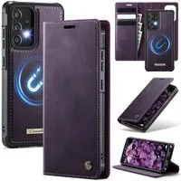 Mycotech Handyhülle Premium 2in1 Klapphülle für Samsung mit abnehmbarem Case Retro Tasche
