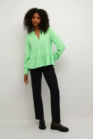 Langarm-Bluse Regular fit Spring Bouquet light green