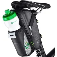 ROCKBROS Satteltasche Satteltasche Fahrrad, Fahrradsatteltasche mit Flaschenhalter, wasserdichte, für MTB Rennrad Kratzfest Reflektierend