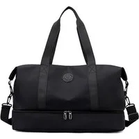 ibettertec Reisetasche Sporttasche Fitnesstasche,Große Umhängetasche mit Schuhfach&Nassfach (50L, Atmungsaktiv, wasserdicht, verschleißfest, großes Fassungsvermögen), Schultergurt, für Yoga, Schwimmen, Tourismus, Fitness
