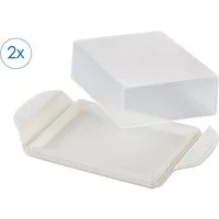 Ruco Butterdose mit Deckel, 2er Set, Kunststoff, (2-tlg), Butterglocke 250 g, Made in Germany
