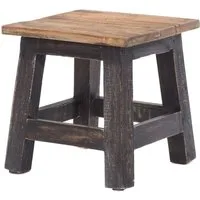 DESIGN DELIGHTS Hocker Fusshocker PALO, 27x26cm (HxB), rustikaler Holzhocker Massivhocker