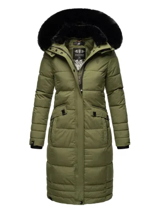 Navahoo Damen Winterjacke Fahmiyaa – Lang, Warm & Funktional mit Kapuze