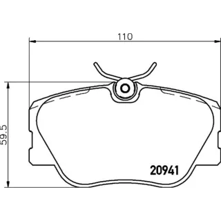 Hella Bremsbel?ge vorne Mercedes 124 190 E-Klasse