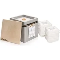 beske Outdoorkerze Betonfeuer® - Fuego mit Dauerdocht Kerzenfresser Tischfeuer (17x17x17), Wachsrecycling mit besonderem Ambiente und nachhaltigem Dauerdocht