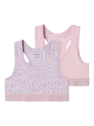 NAME IT - NKFSHORT TOP 2P PASTEL LILAC DOT NOOS pastel lilac - Gr. - 164