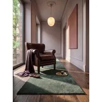 KADIMA DESIGN Teppich ALDAN Teppichläufer Waldgrün 60x110 Uni Polyester Antirutsch, Läufer, Höhe: 18 mm, Trittschalldämmend, Strapazierfähig, Pflegeleicht, Farbecht