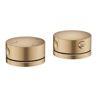 hansgrohe AXOR One 2-Loch Wannenrandarmatur 48470140 mit Thermostat, brushed bronze