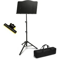 keepdrum Notenpult keepdrum Notenpult MUS024 mit Tasche und Notenklammer, (zusammenklappbar, 1-tlg., Notenpult), Vorteils-Set mit Notenklammer