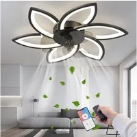 RRBEST Deckenventilator LED-Deckenventilator mit Beleuchtung, 5-flammiges Design, dimmbarer, leiser Deckenventilator mit Fernbedienung und App-Steuerung