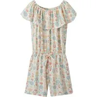 Name It Kurzoverall NKFVINAYA PLAYSUIT FFF Kunstfaser, elastischer Bund, Allover-Druck