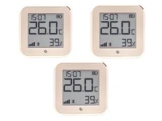 SHELLY WLAN-Temperatur- u. Feuchtigkeitssensor Plus H&T Gen. 3, BT, Ivory, 3 Stück